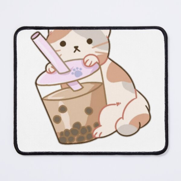 Item preview, Cat with Asian drinks Bubble Tea Soju Yakult Ramune Boba Yogurt Kawaii cute designed and sold by Afifakhanem.