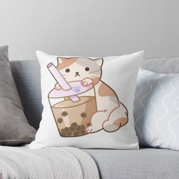 Item preview, Cat with Asian drinks Bubble Tea Soju Yakult Ramune Boba Yogurt Kawaii cute designed and sold by Afifakhanem.