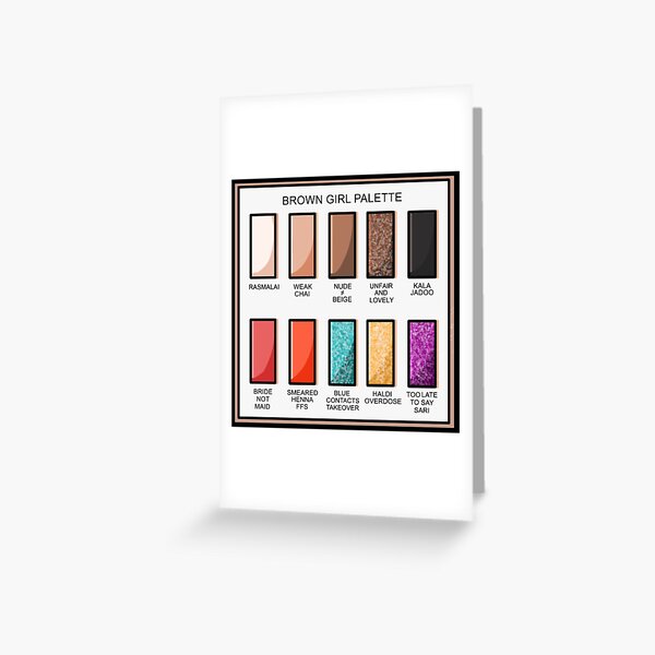 BROWN GIRL PALETTE Greeting Card
