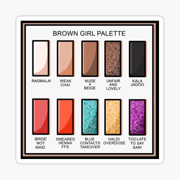 BROWN GIRL PALETTE Sticker
