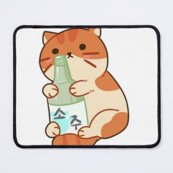Item preview, Cat with Asian drinks Bubble Tea Soju Yakult Ramune Boba Yogurt Kawaii cute designed and sold by Afifakhanem.