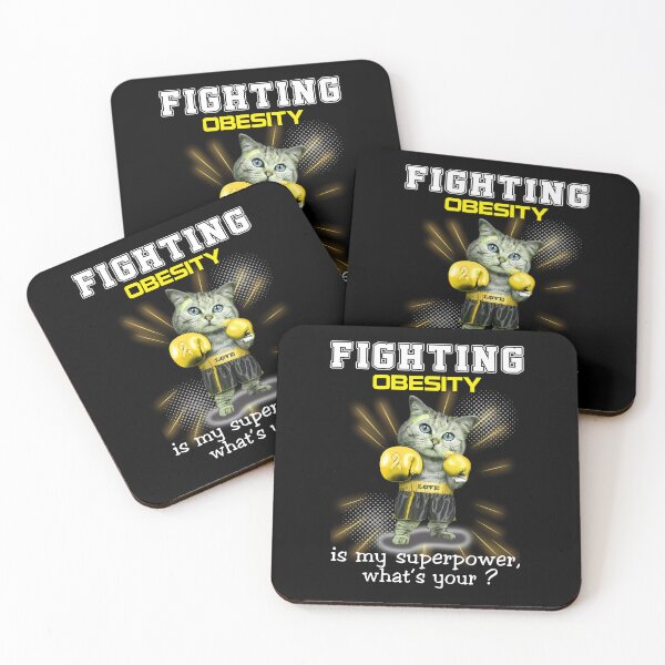 Item preview, Funny Cat Fighting Obesity Is My Superpower What's Your designed and sold by Kohend.