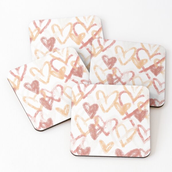 Item preview, Pink painted overlapped hearts design designed and sold by chayse-holden.