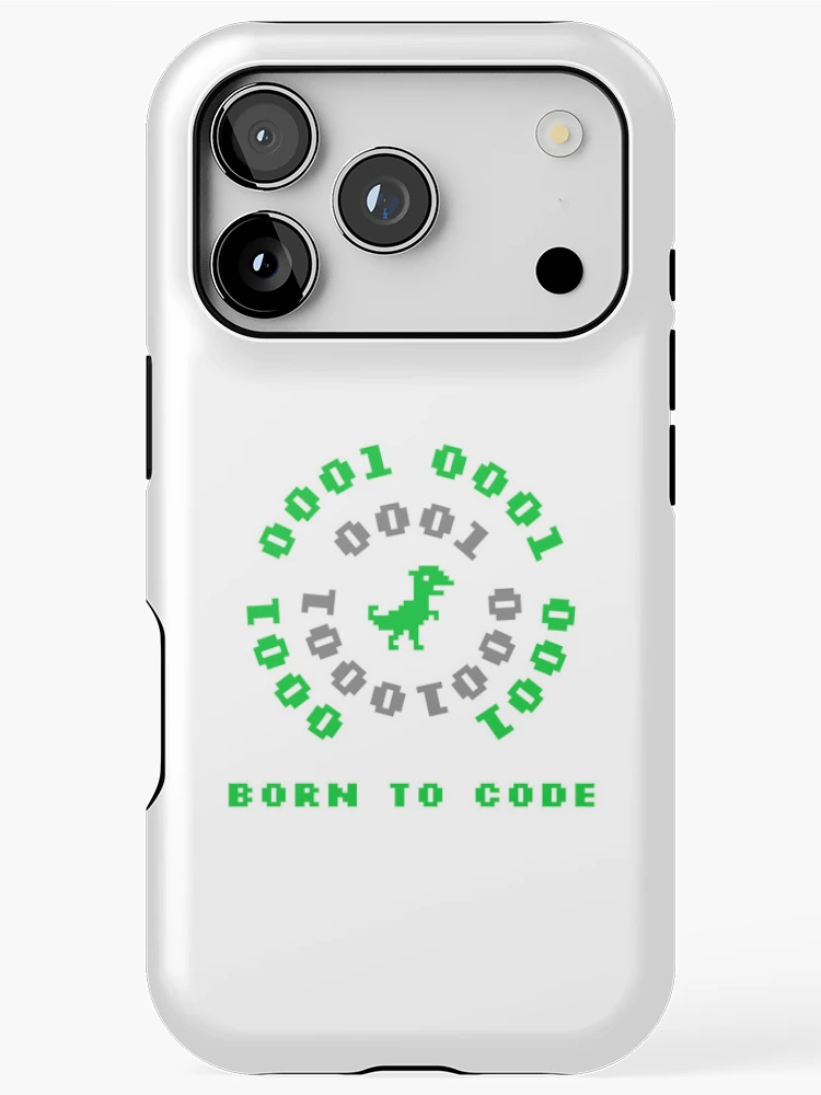 Thumbnail 1 of 4, iPhone Case, Computer Geek Born To Code Binary designed and sold by ComputerGeeksTs.