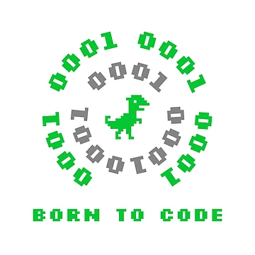 Artwork thumbnail, Computer Geek Born To Code Binary by ComputerGeeksTs