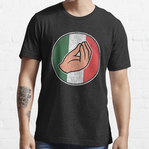Italian Hand Gesture with Italian Flag Essential T-Shirt