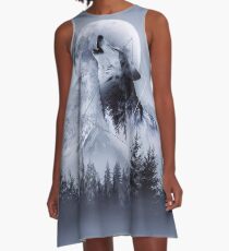 Howl with the Wolf A-Line Dress