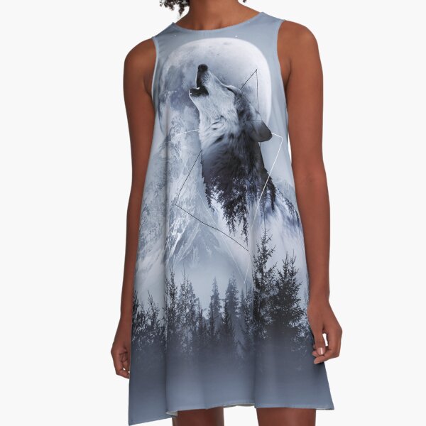Howl with the Wolf A-Line Dress