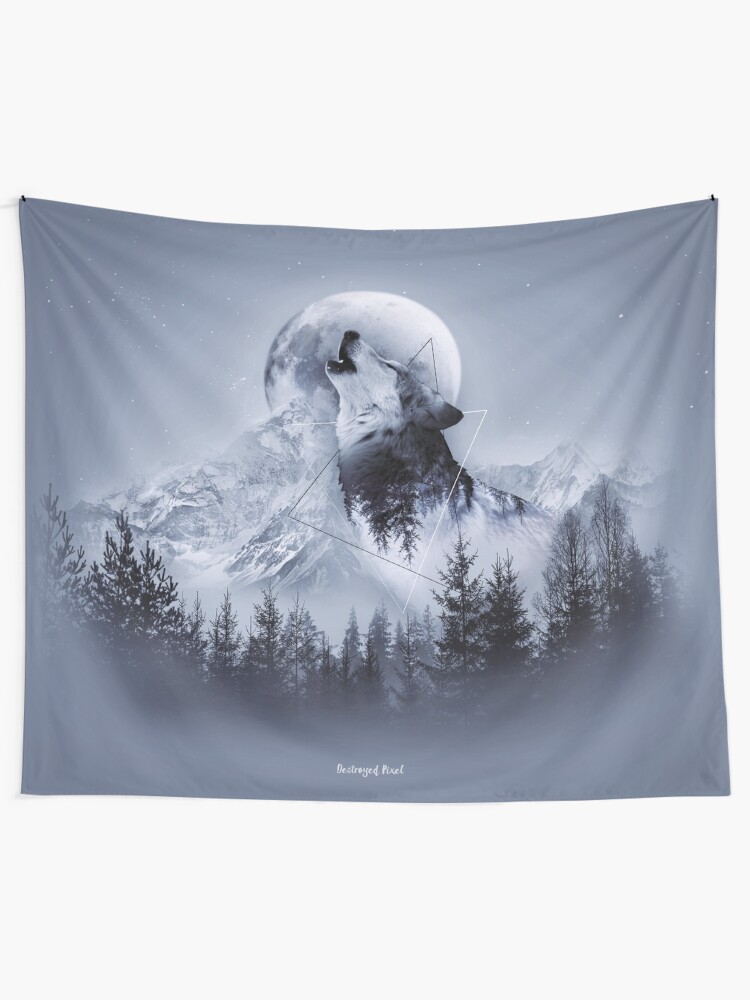 Alternative Ansicht von Howl with the Wolf Wandbehang