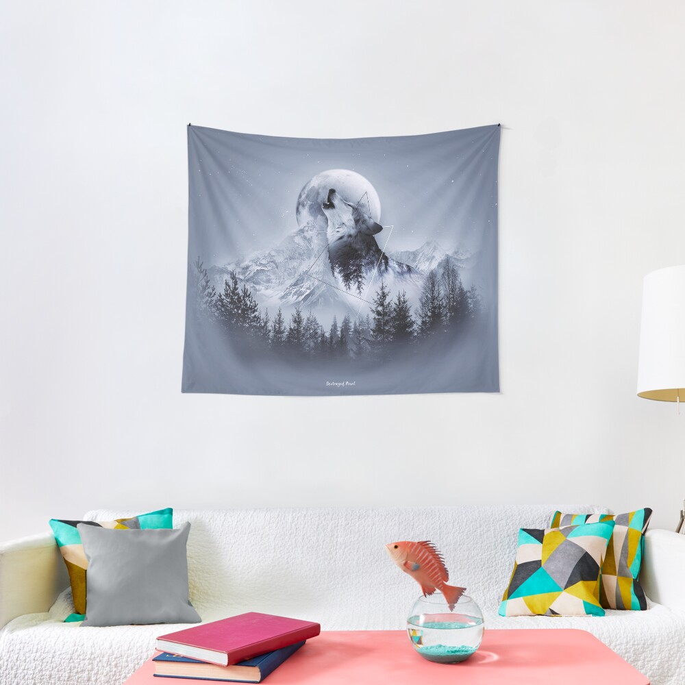 Howl with the Wolf Wandbehang