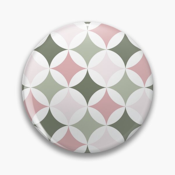 Item preview, Geometrico rombi e cerchi verde bianco rosa designed and sold by Maria  Bellomo.