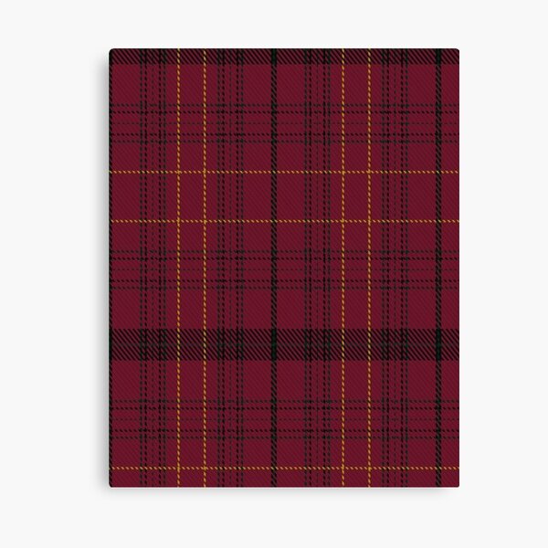 Scotland Tartan Map Pink Canvas Wall Art Print
