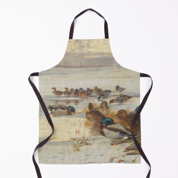 Item preview, Mallard and Teal on a Snowy Marsh | Archibald Thorburn | 1907 Duck Print designed and sold by CJET.