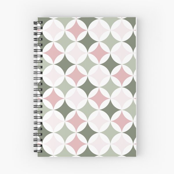 Item preview, Geometrico rombi e cerchi verde bianco rosa designed and sold by Maria  Bellomo.