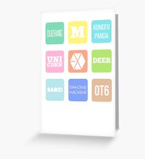 EXO M Grußkarte