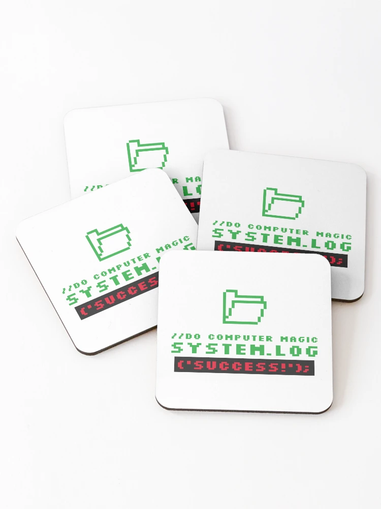 Thumbnail 1 of 5, Coasters (Set of 4), Computer Geek Computer Magic designed and sold by ComputerGeeksTs.