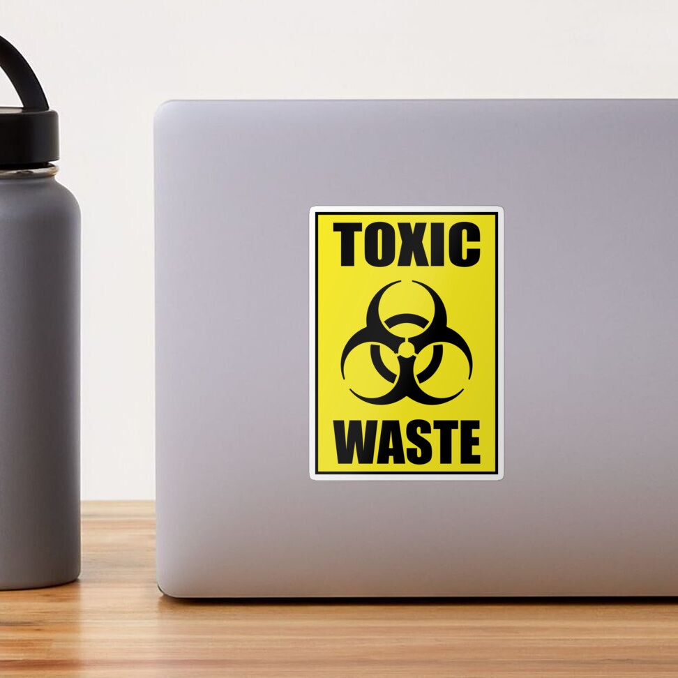 Stickers TOXIC WASTE  Tips for original gifts