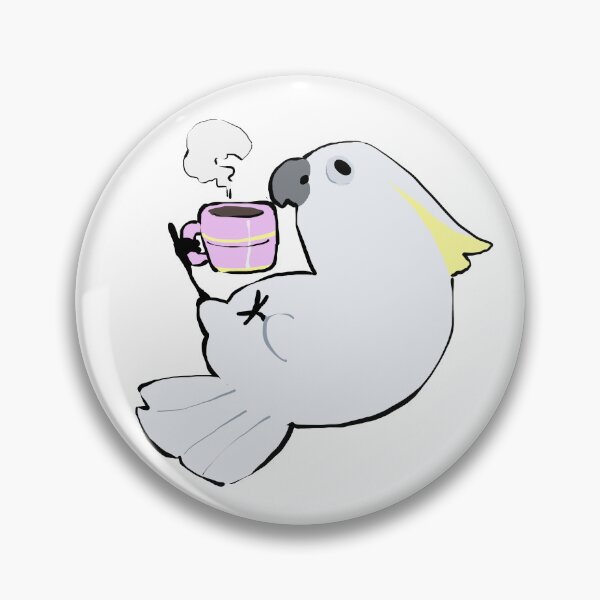 Item preview, Sulphur-Crested Cockatoo Drinking Coffee designed and sold by Alice Cheng.
