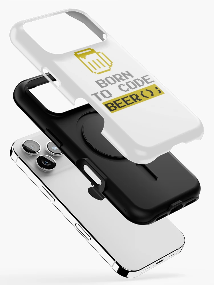 Thumbnail 2 of 4, iPhone Case, Computer Geek Born To Code Beer designed and sold by ComputerGeeksTs.