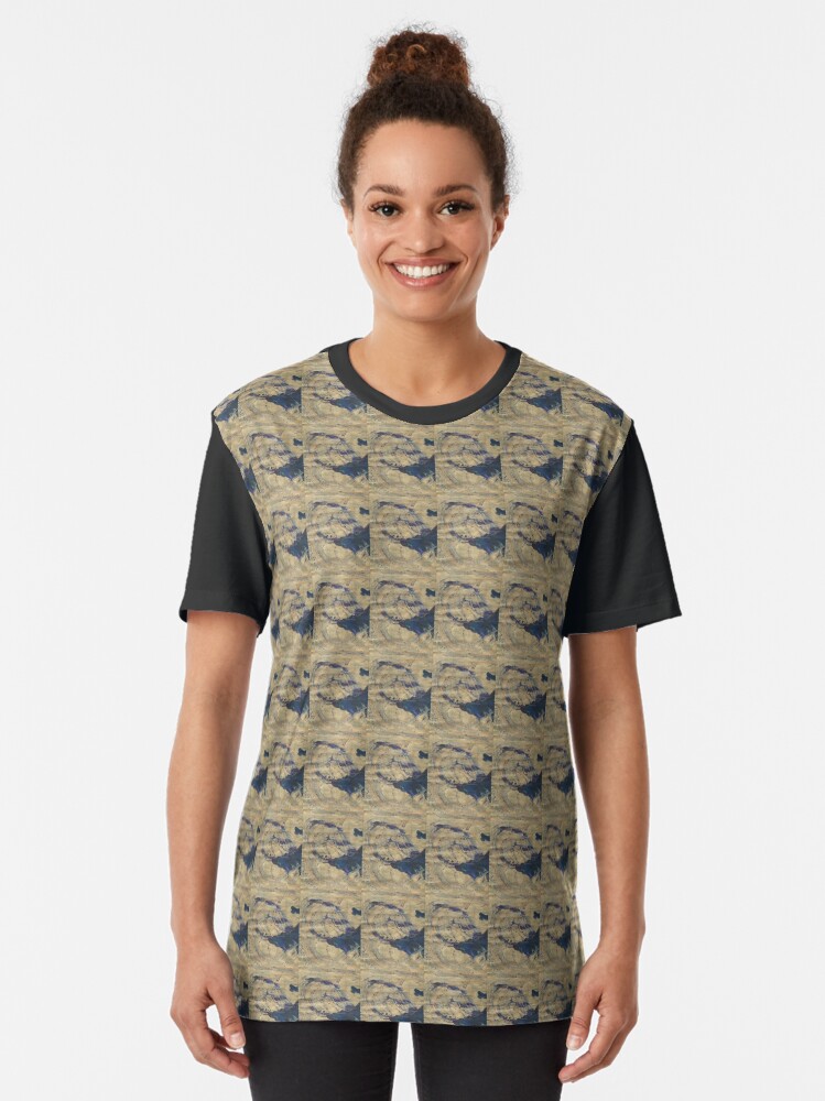 Alternate view of Blue Swirl Graphic T-Shirt