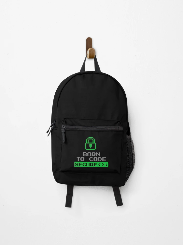 Thumbnail 1 of 3, Backpack, Computer Geek Born To Code Secure designed and sold by ComputerGeeksTs.