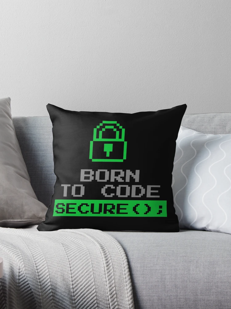 Thumbnail 1 of 4, Pillow, Computer Geek Born To Code Secure designed and sold by ComputerGeeksTs.
