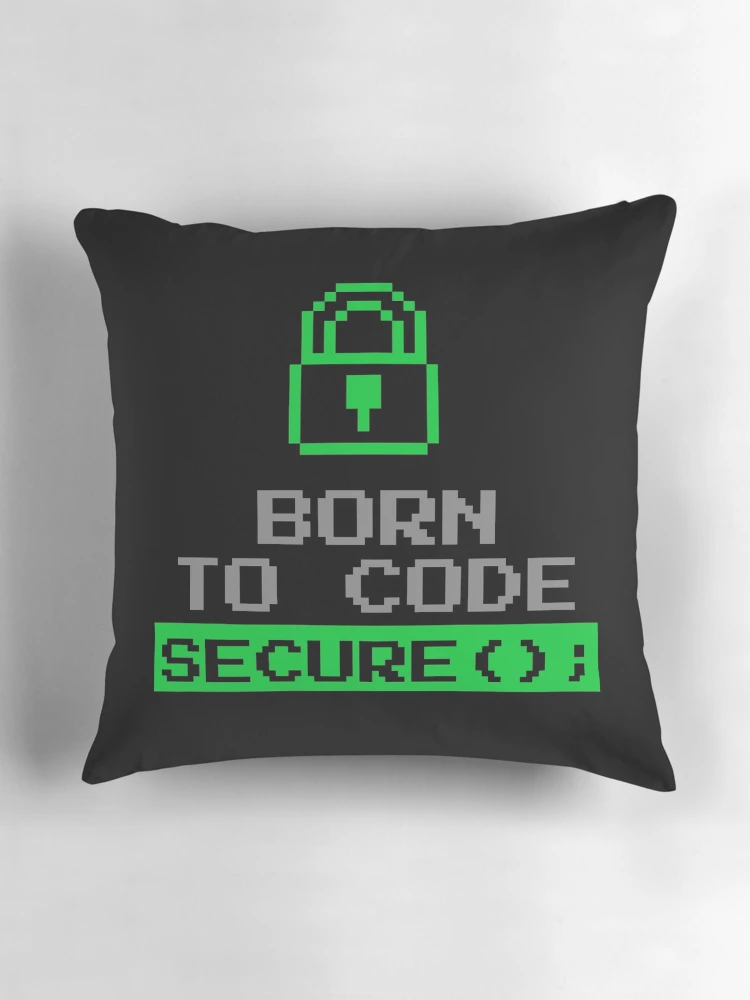 Thumbnail 3 of 4, Pillow, Computer Geek Born To Code Secure designed and sold by ComputerGeeksTs.