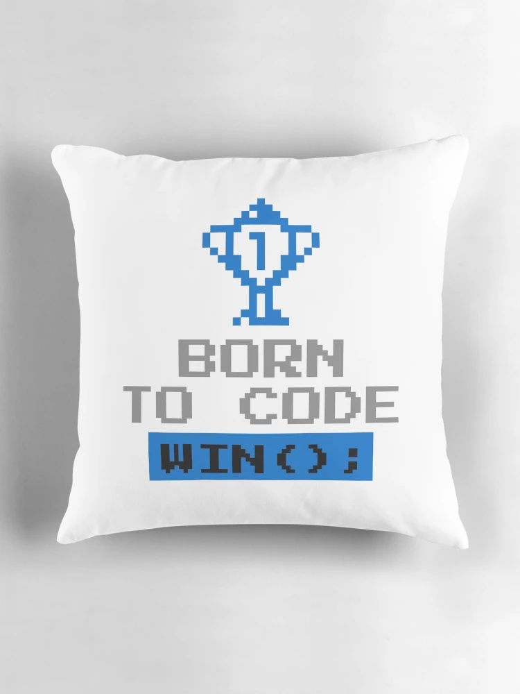Thumbnail 3 of 4, Pillow, Computer Geek Born To Code Win designed and sold by ComputerGeeksTs.