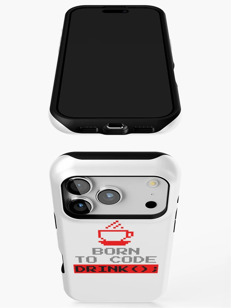 Thumbnail 3 of 4, iPhone Case, Computer Geek Born To Code Drink designed and sold by ComputerGeeksTs.