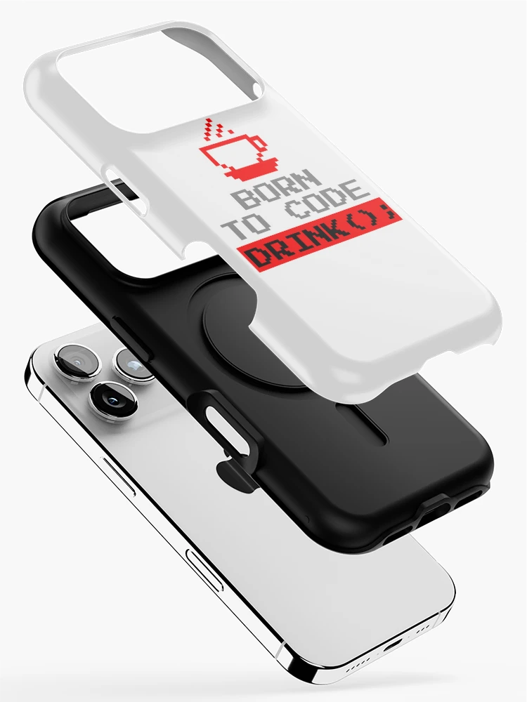 Thumbnail 2 of 4, iPhone Case, Computer Geek Born To Code Drink designed and sold by ComputerGeeksTs.