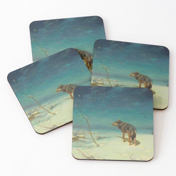 Item preview, The Lone Wolf | Alfred von Wierusz-Kowalski | Wilderness Print designed and sold by CJET.