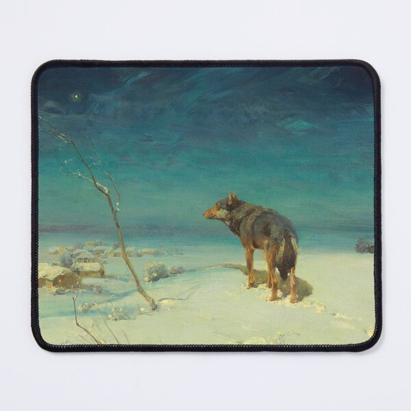 Item preview, The Lone Wolf | Alfred von Wierusz-Kowalski | Wilderness Print designed and sold by CJET.