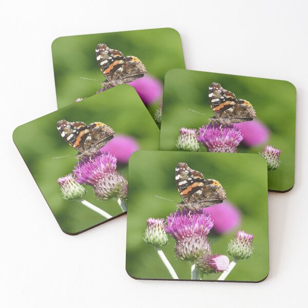 Item preview, Red Admiral Butterfly on Thistles designed and sold by Jan Palmer.
