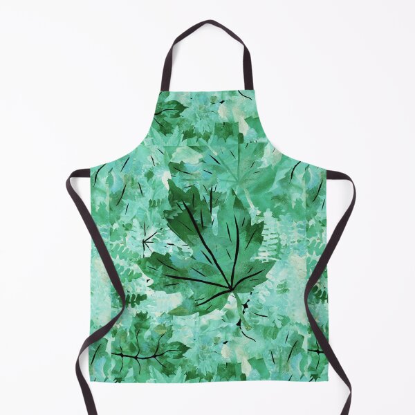Item preview, Teal Blue And Green Watercolor Organic Pattern Leaves Silhouette I designed and sold by Irina Sztukowski.