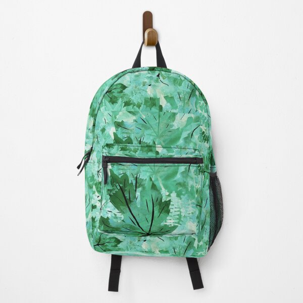 Item preview, Teal Blue And Green Watercolor Organic Pattern Leaves Silhouette I designed and sold by Irina Sztukowski.