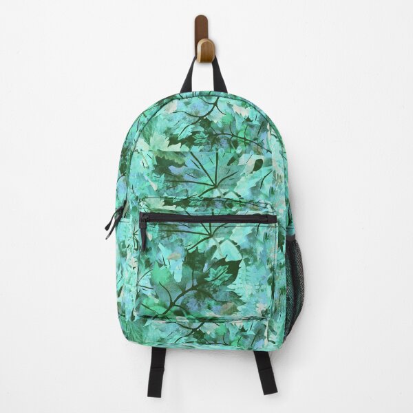 Item preview, Teal Blue And Green Watercolor Organic Pattern Leaves Silhouette III designed and sold by Irina Sztukowski.