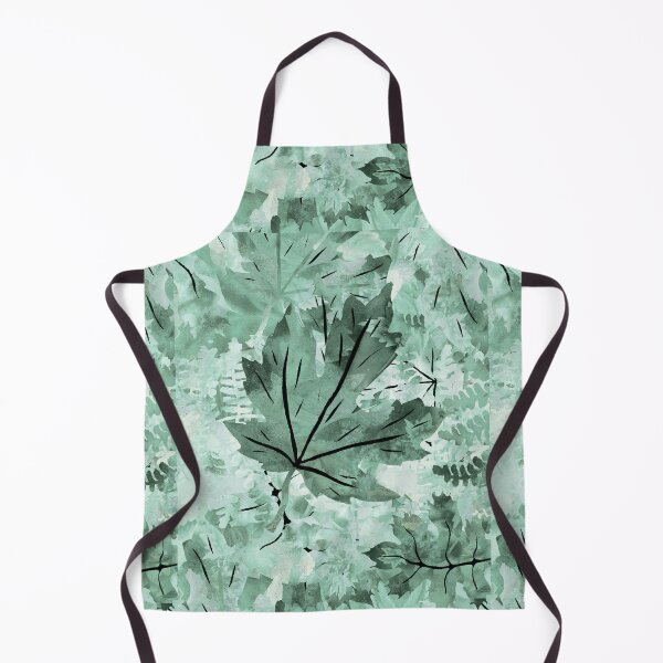 Item preview, Moss Green Monochrome Watercolor Organic Pattern Leaves Silhouette I designed and sold by Irina Sztukowski.