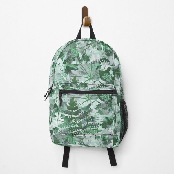 Item preview, Moss Green Monochrome Watercolor Organic Pattern Leaves Silhouette II designed and sold by Irina Sztukowski.