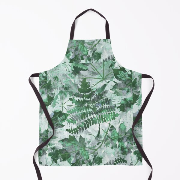 Item preview, Moss Green Monochrome Watercolor Organic Pattern Leaves Silhouette II designed and sold by Irina Sztukowski.