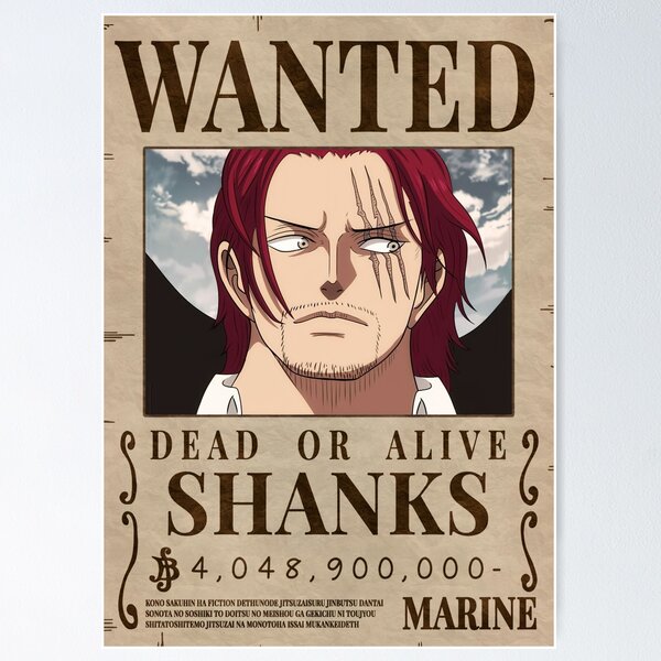 WANTED WHITEBEARD ONE PIECE POSTER 52 X 38 CM