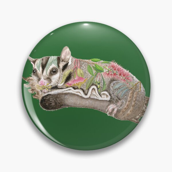 Item preview, The Australian Squirrel Glider with his food within the outline. designed and sold by Nature in Tasmania.