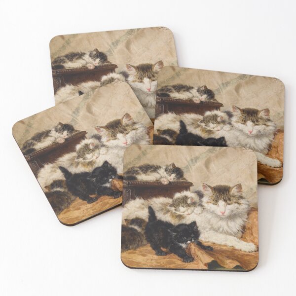 Item preview, A Mother and Her Kittens | Henriette Ronner-Knip | 1903 Cat Print designed and sold by CJET.
