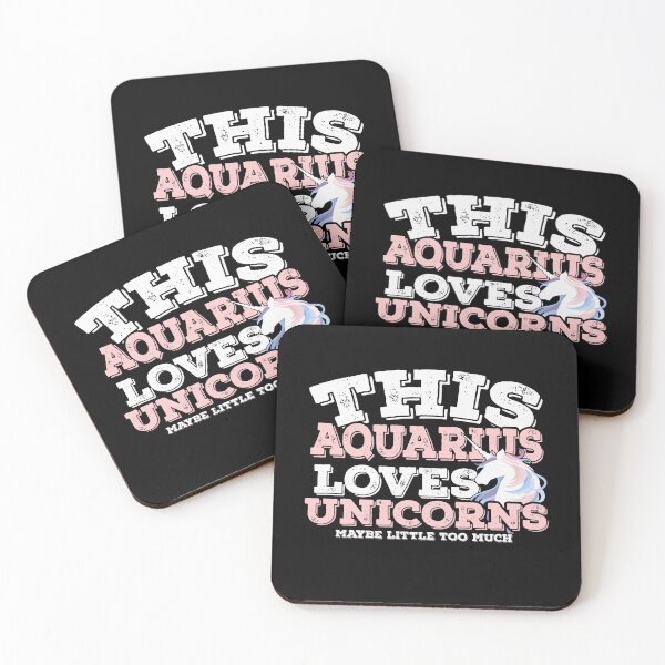 Item preview, Horoscope Zodiac Sign Aquarius Loves Unicorns designed and sold by TheCrazyBear.