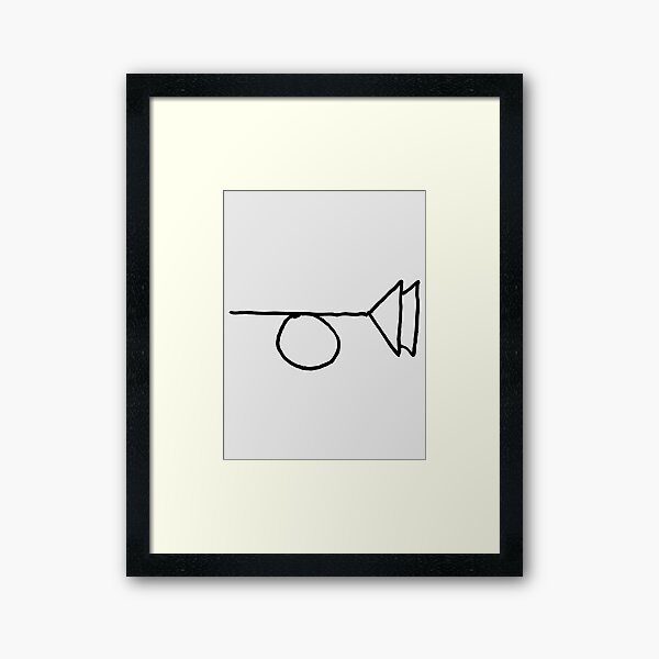"Das Weinen von Lot 49 Trystero Muted Post Horn" Gerahmter Kunstdruck von Talierch Redbubble