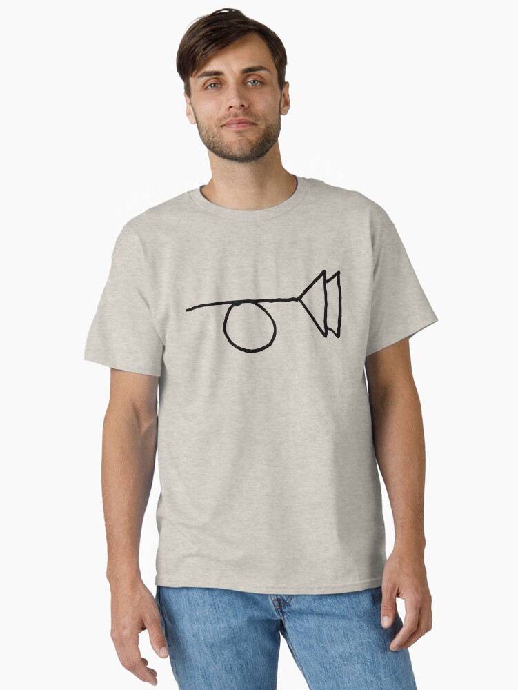 Thumbnail 2 of 7, Classic T-Shirt, The Crying of Lot 49 - Trystero Muted Post Horn designed and sold by Talierch.