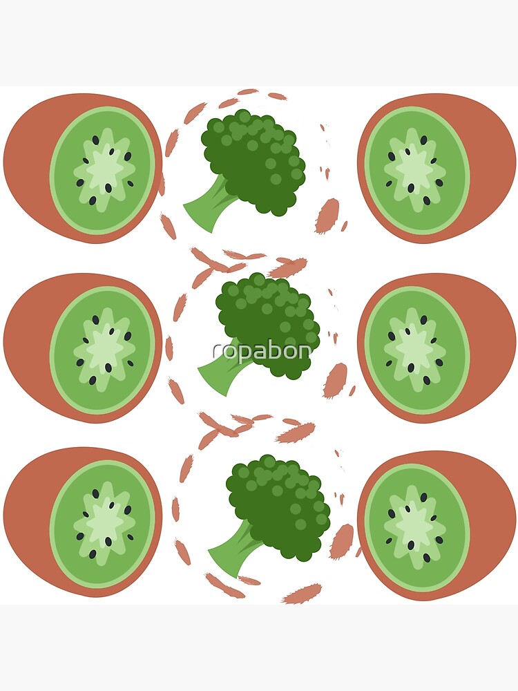 "kiwi broccoli" Poster for Sale by ropabon Redbubble