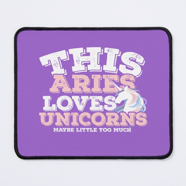 Item preview, Horoscope Zodiac Sign Aries Loves Unicorns designed and sold by TheCrazyBear.