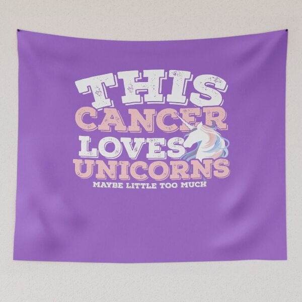Item preview, Horoscope Zodiac Sign Cancer Loves Unicorns designed and sold by TheCrazyBear.