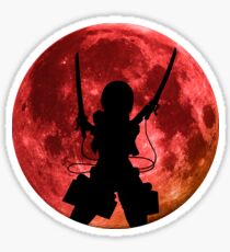 Mikasa Inspired Moon Anime Shirt Sticker