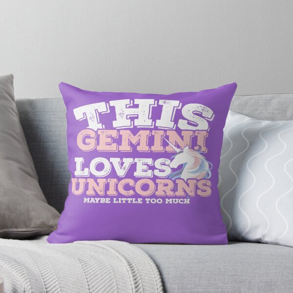 Item preview, Horoscope Zodiac Sign Gemini Loves Unicorns designed and sold by TheCrazyBear.